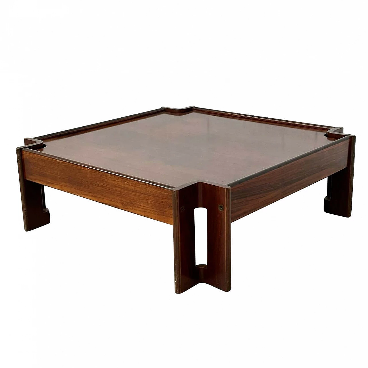 Pair of coffee table Zelda in rosewood by Sergio Asti for Poltronova, 70s 1240015