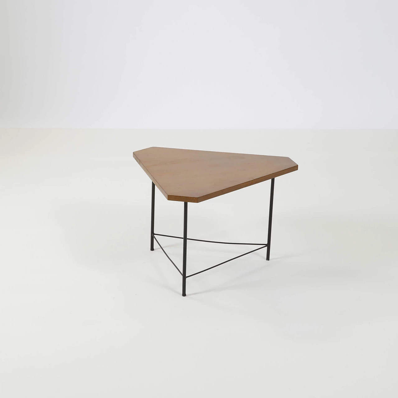 Side table with metal frame and wooden top ISA, 1950s 1240048