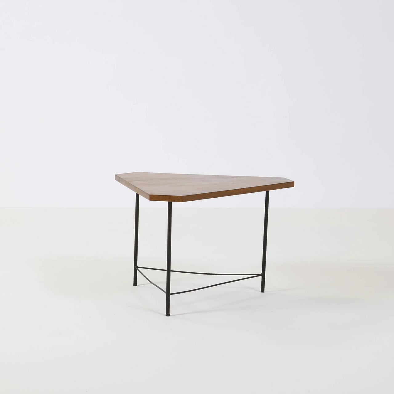 Side table with metal frame and wooden top ISA, 1950s 1240049