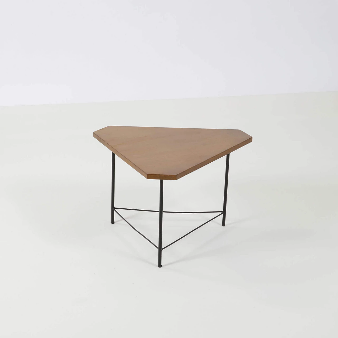 Side table with metal frame and wooden top ISA, 1950s 1240051
