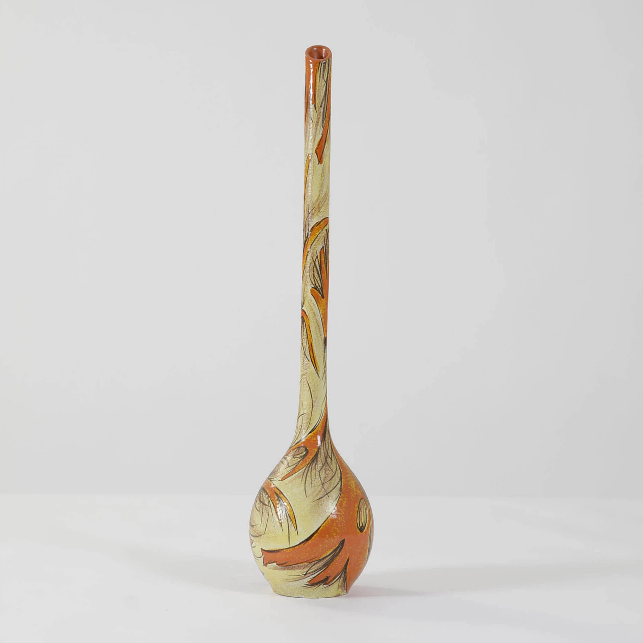 Vaso in ceramica dipinta di Vittoria Mazzotti, anni '50 1240090
