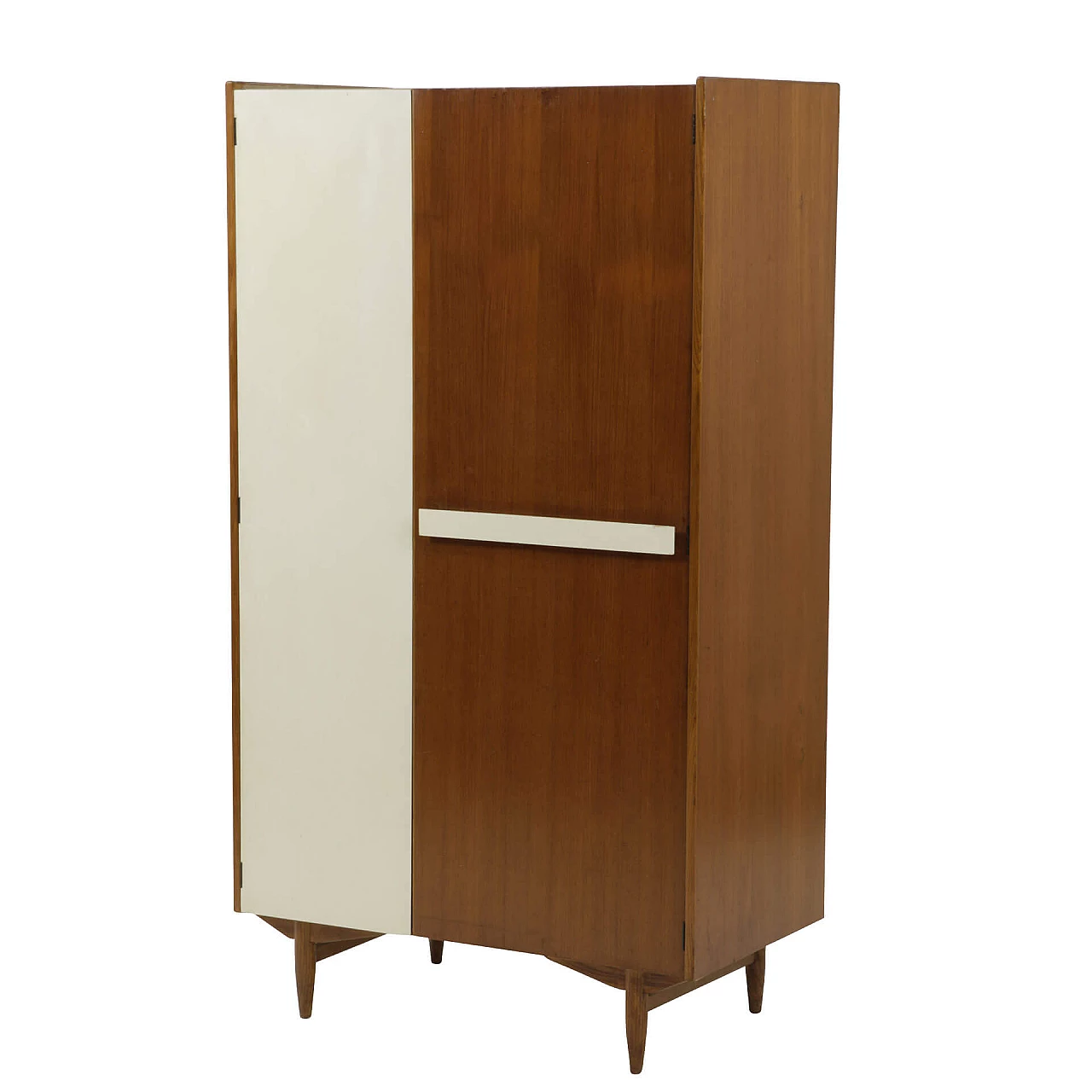 Armadio ISA Bergamo con struttura e ante in legno, anni '50 1240098