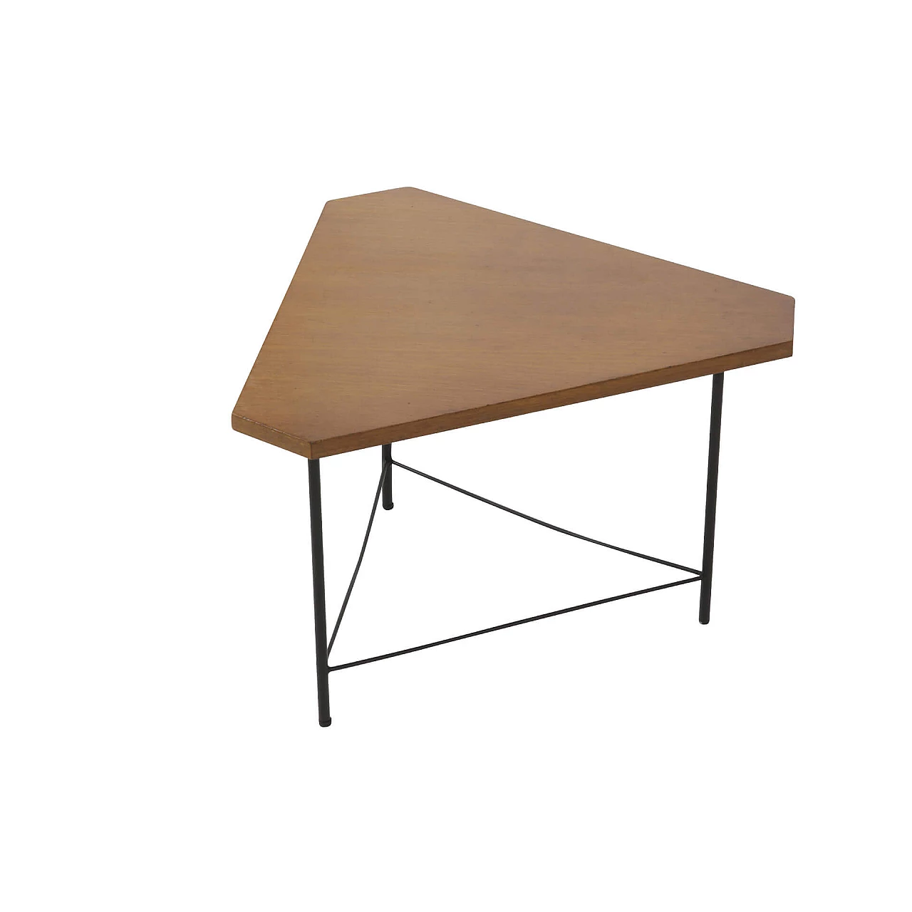 Tavolino basso con struttura in metallo e piano in legno ISA, anni '50 1240119