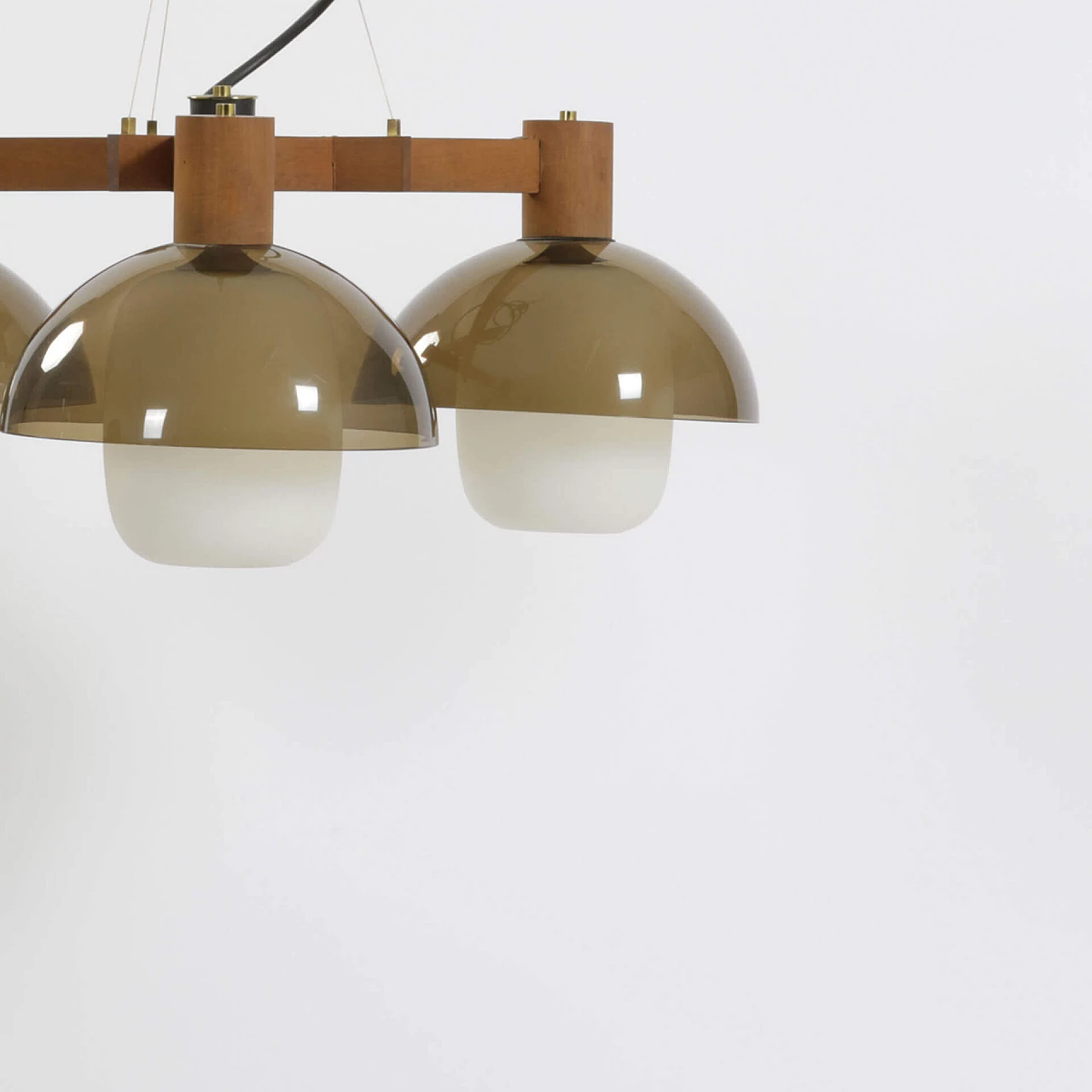 Chandelier in lacquered metal, opal glass and perspex, 1950s 1240172