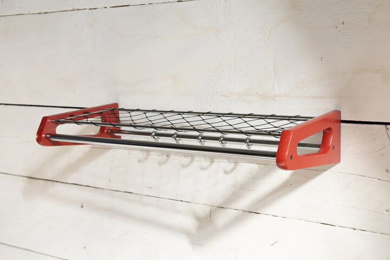 Luggage racks and hangers in wood and aluminum, 60s 1240237