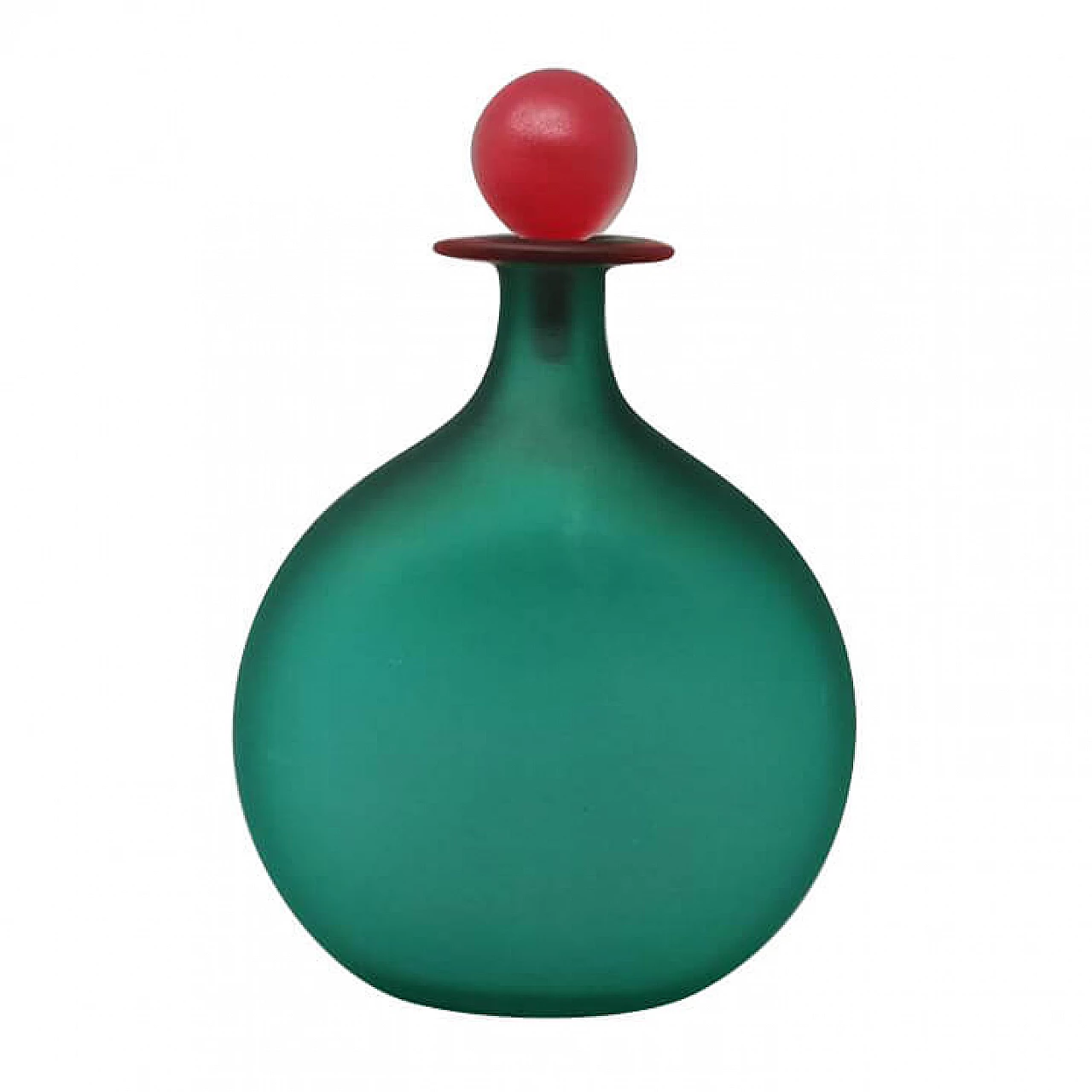 Green and red bottle in Murano glass by Michielotto, 1970s 1240291