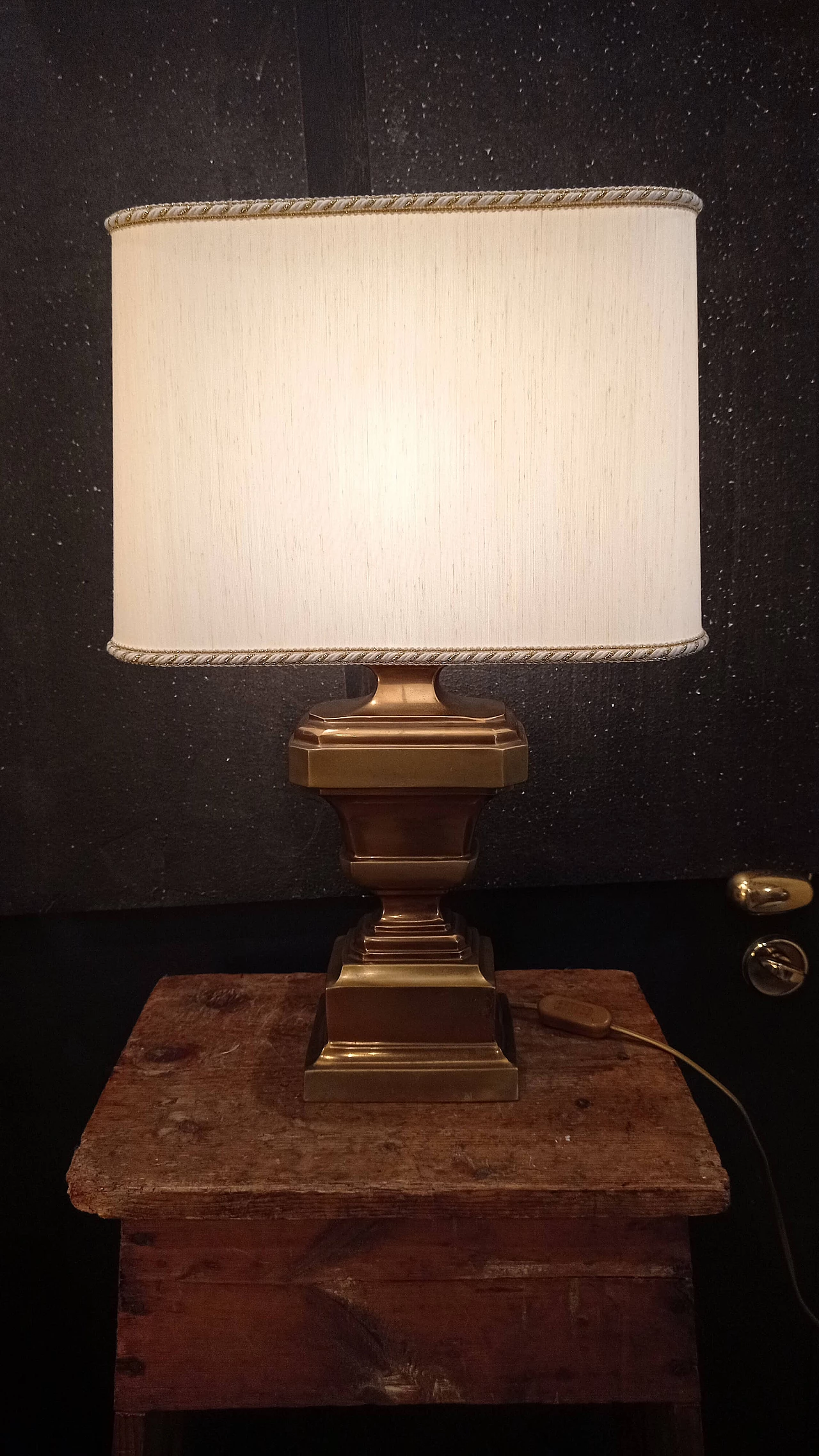 Pair of brass table lamps, 1970s 1240410