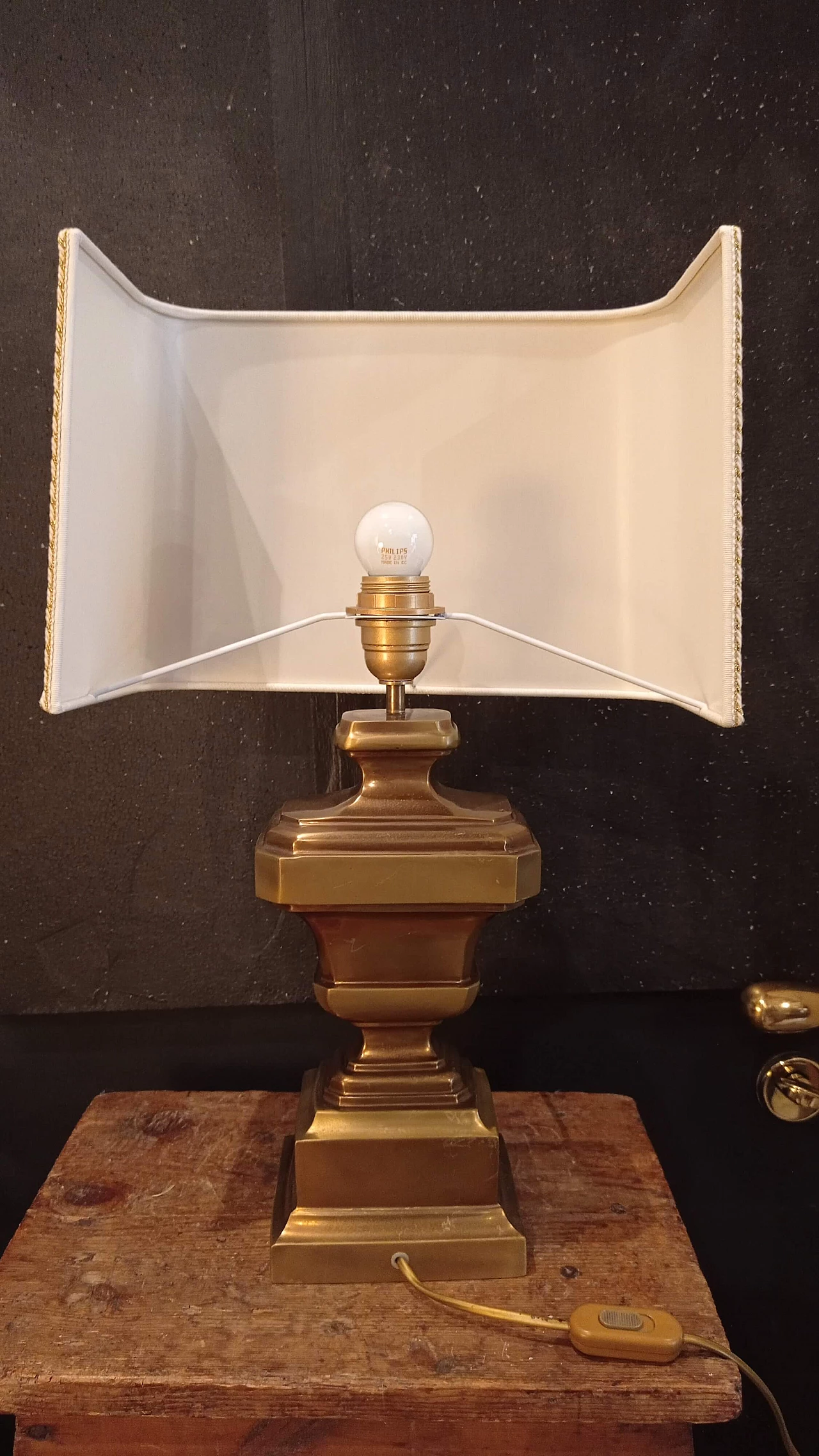 Pair of brass table lamps, 1970s 1240411