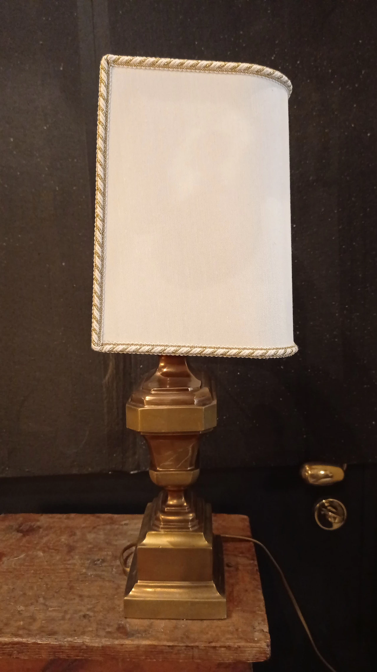 Pair of brass table lamps, 1970s 1240412