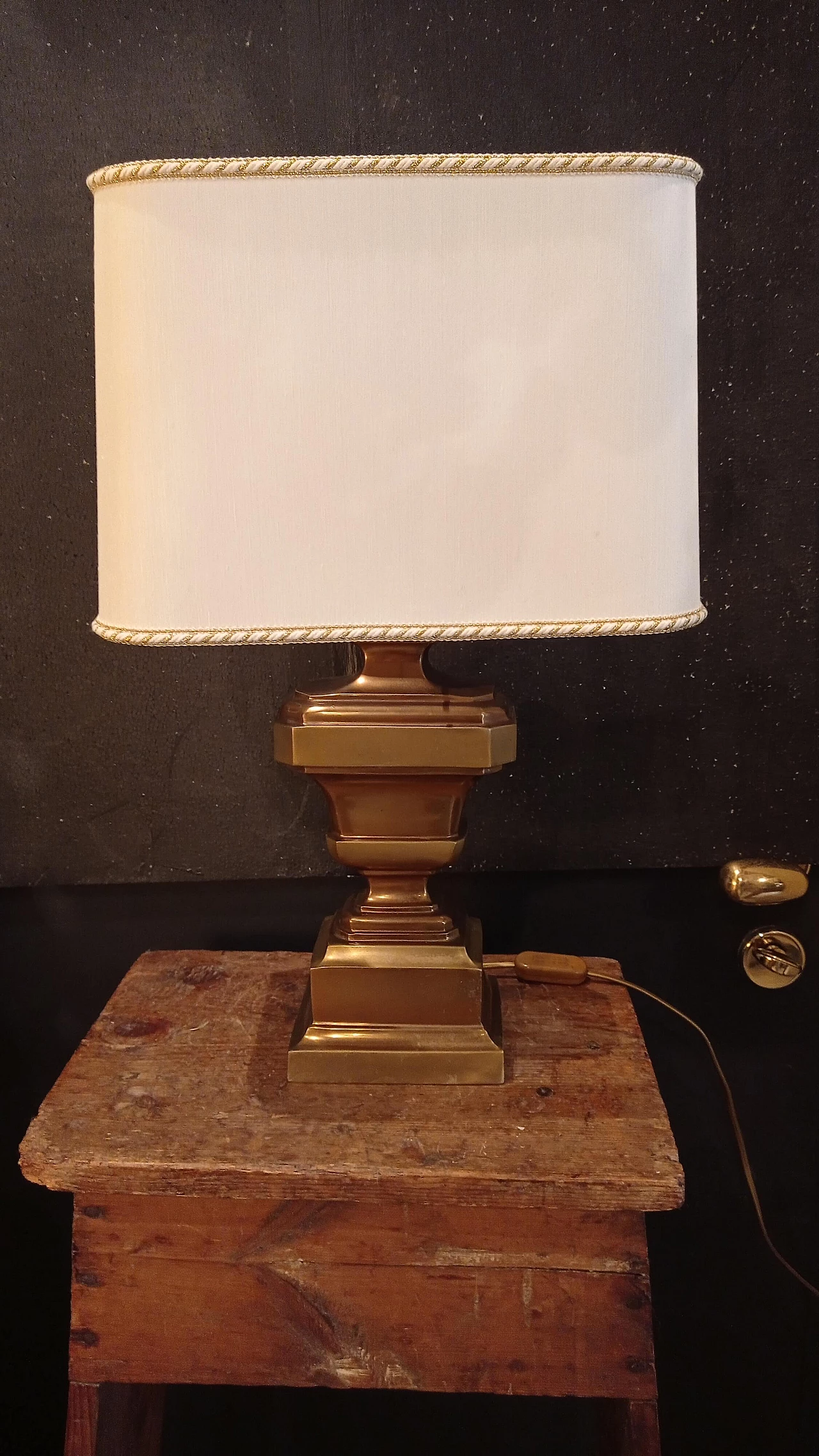 Pair of brass table lamps, 1970s 1240413