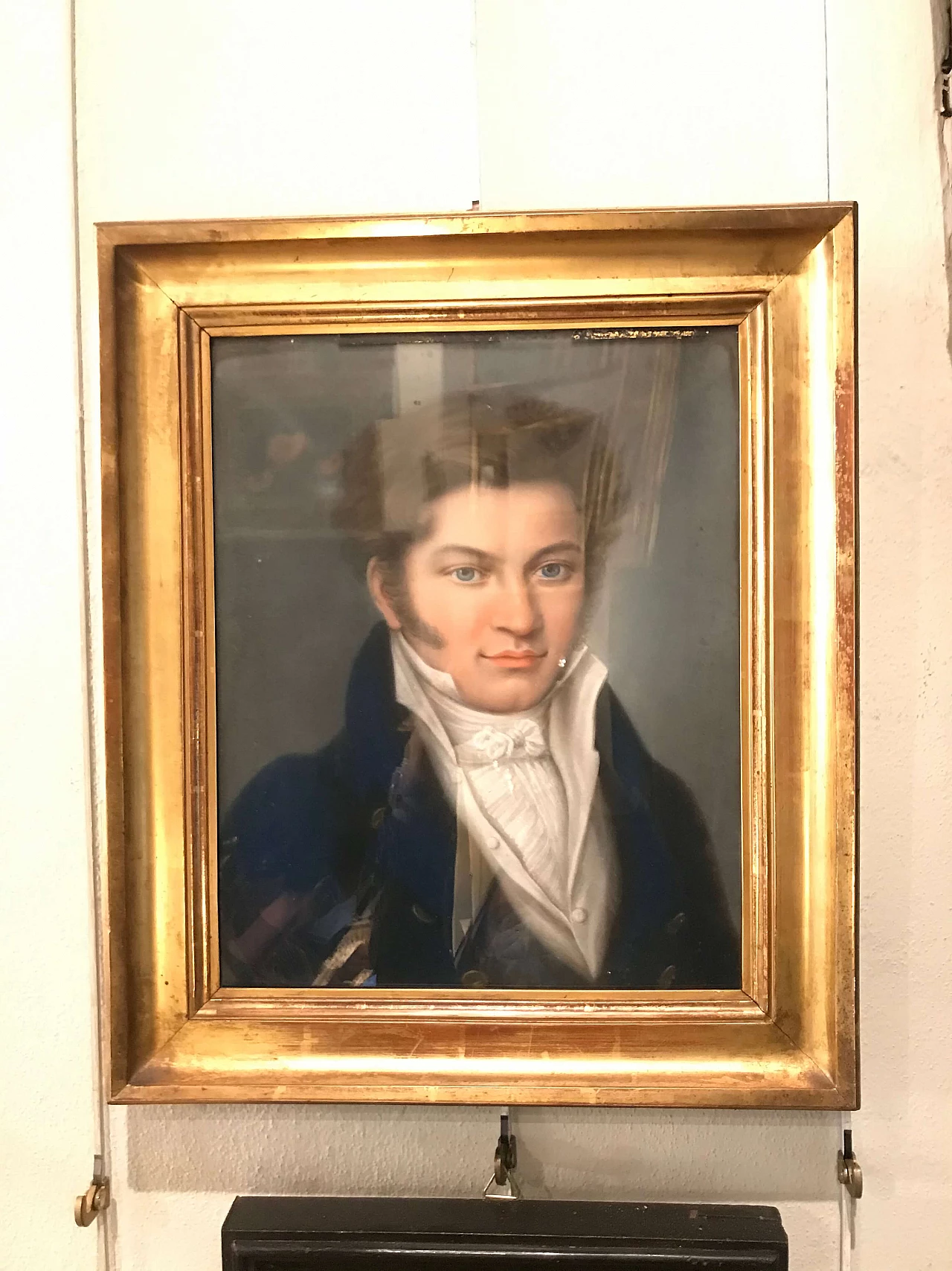 Neoclassical male portrait, pastel on canvas, XIX century 1240466