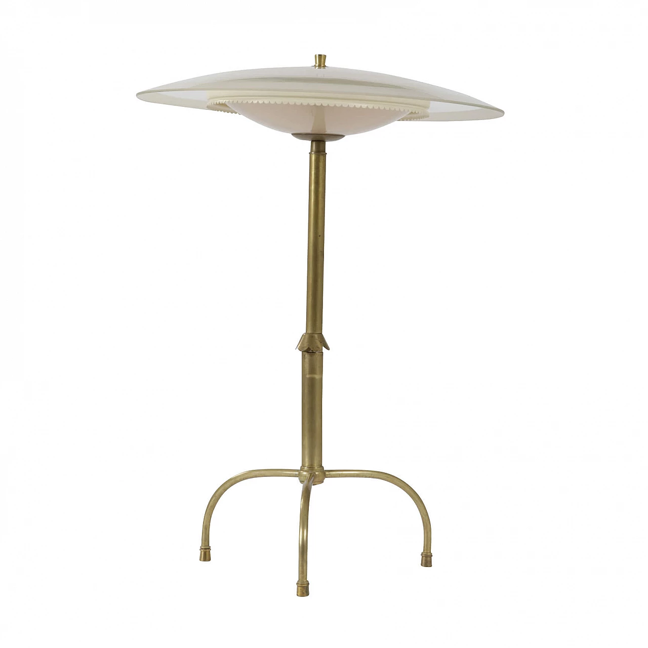 Table lamp in brass and frosted glass diffuser, 1960s 1240572