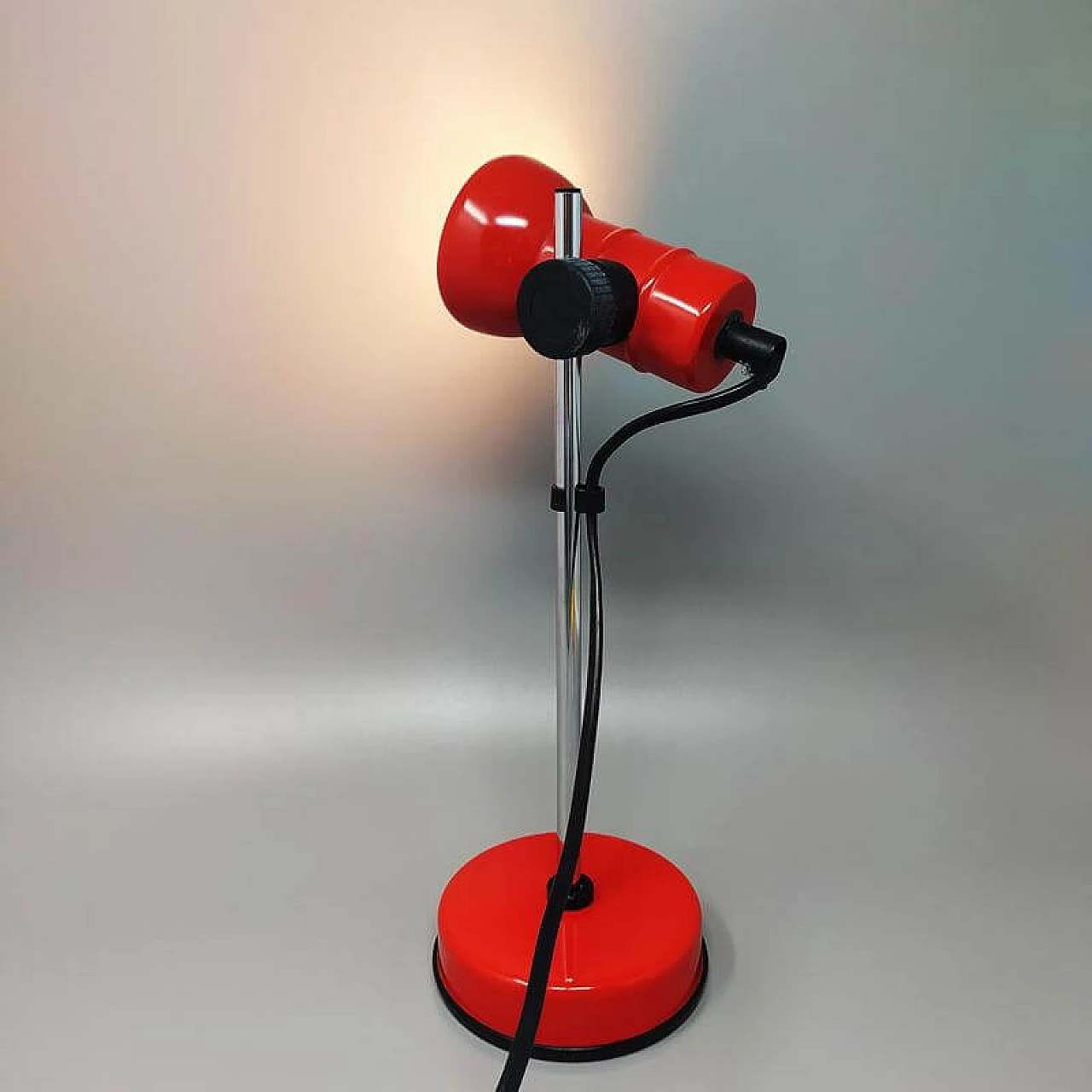 Red table lamp by Veneta Lumi, 1970s 1240631