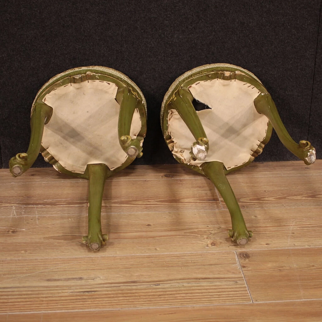 Pair of Venetian stools of the 20th century 1240691