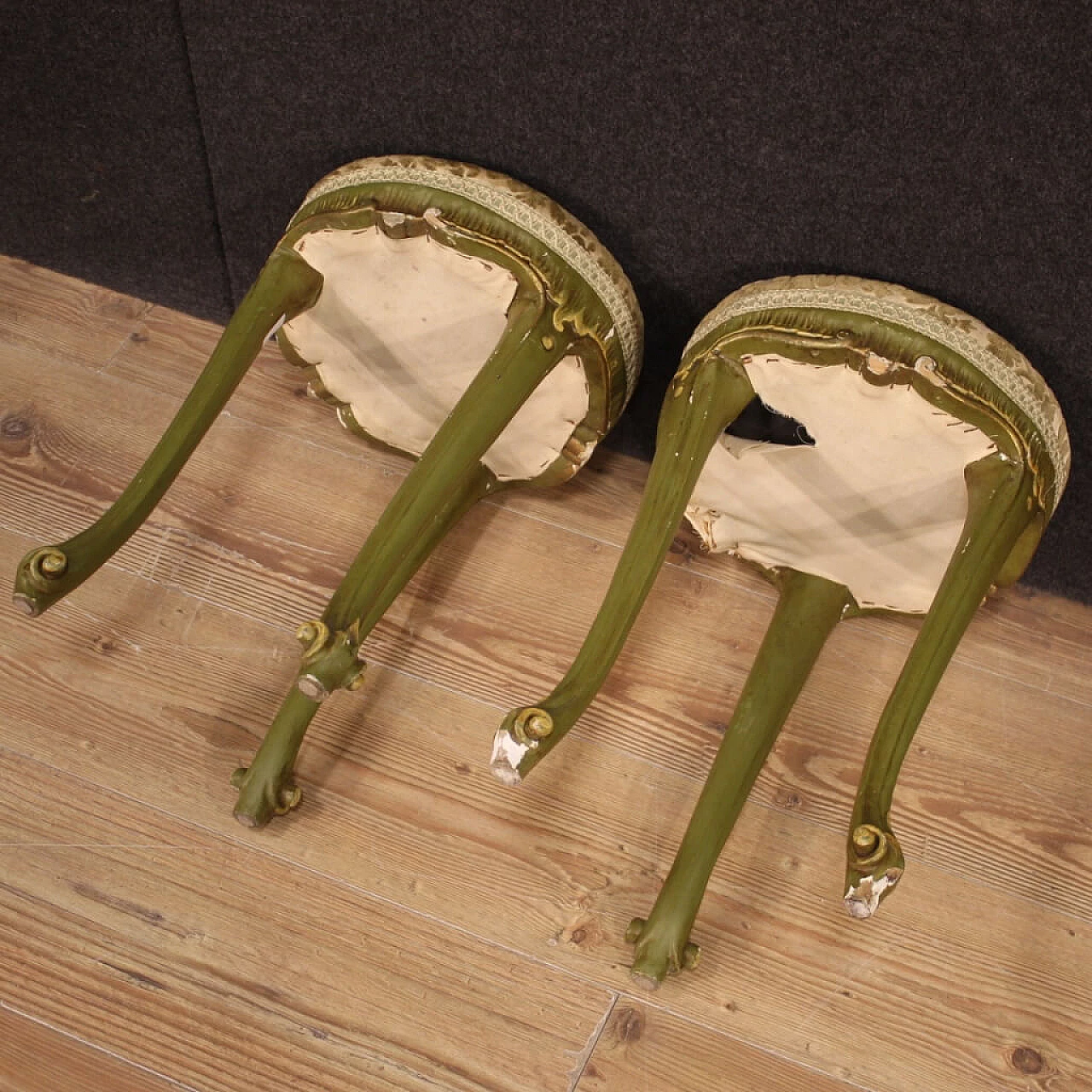 Pair of Venetian stools of the 20th century 1240692