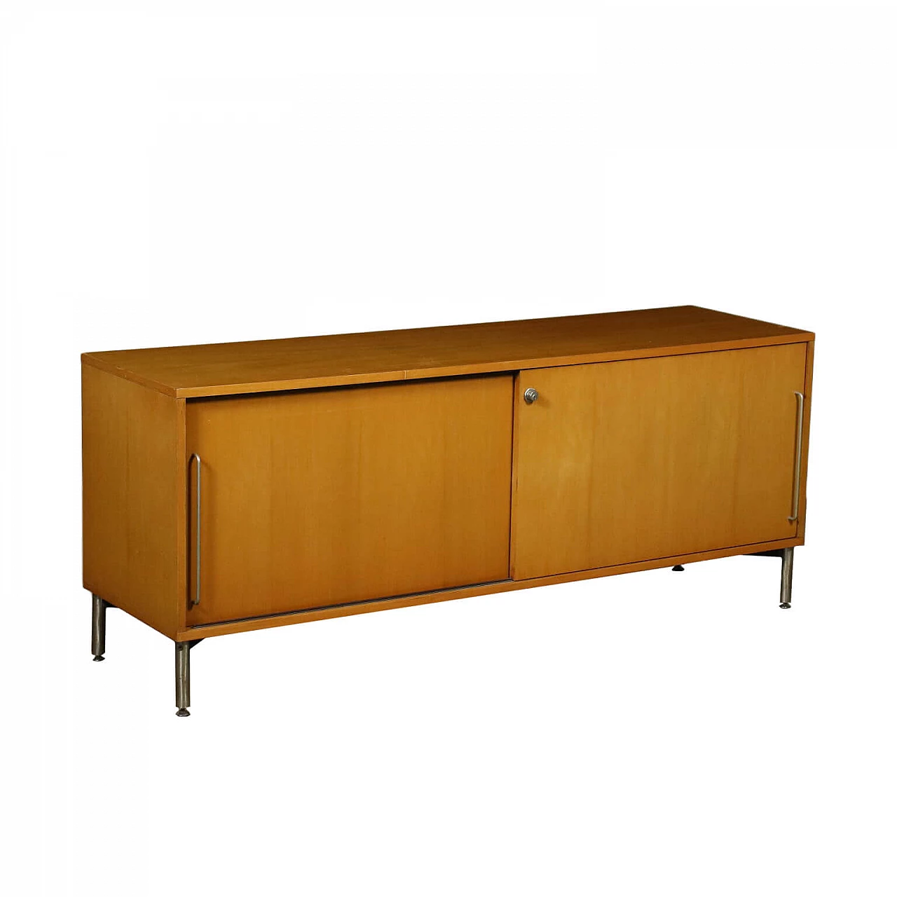 Credenza in acero e metallo cromato, anni '60 1240735