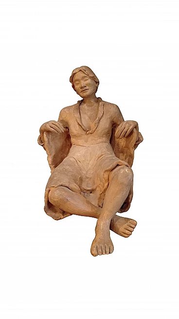 Terracotta sculpture by A. Blasi, 1979