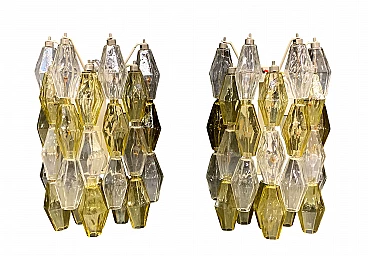 Coppia di applique Poliedro di Carlo Scarpa per Venini, anni '70