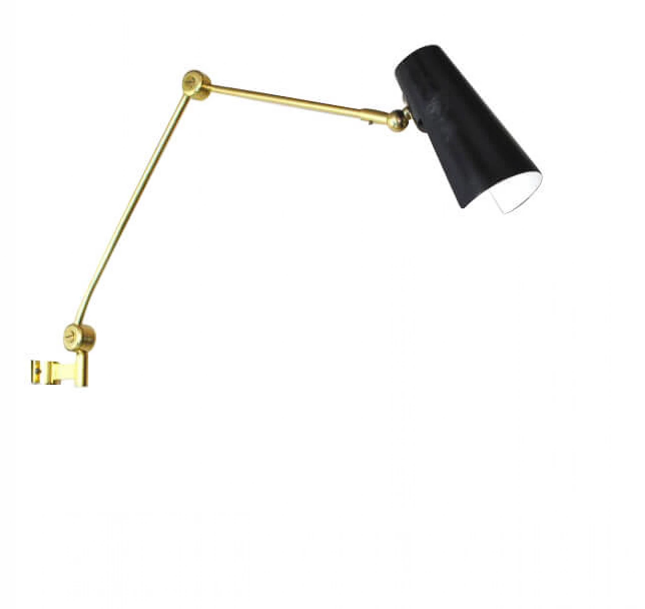 2024 adjustable wall lamp in metal with brass arm by Stilnovo, 50s 1241042