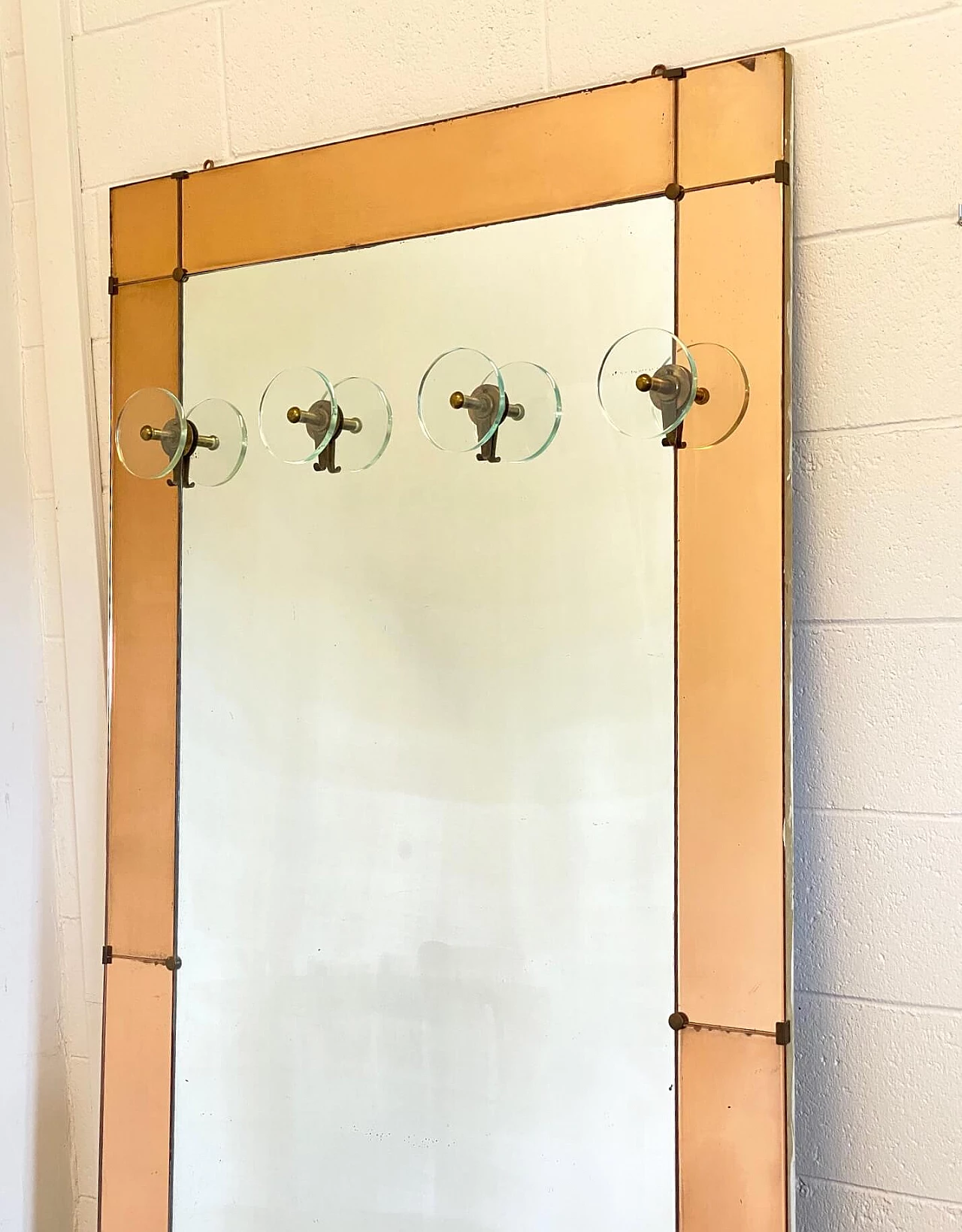 Specchio appendiabiti di Cristal Art, anni '60 1241232