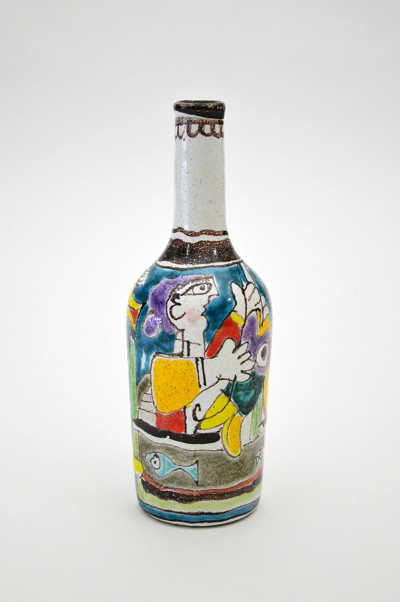 Bottiglia in ceramica di Giovanni De Simone, anni '50 1241305