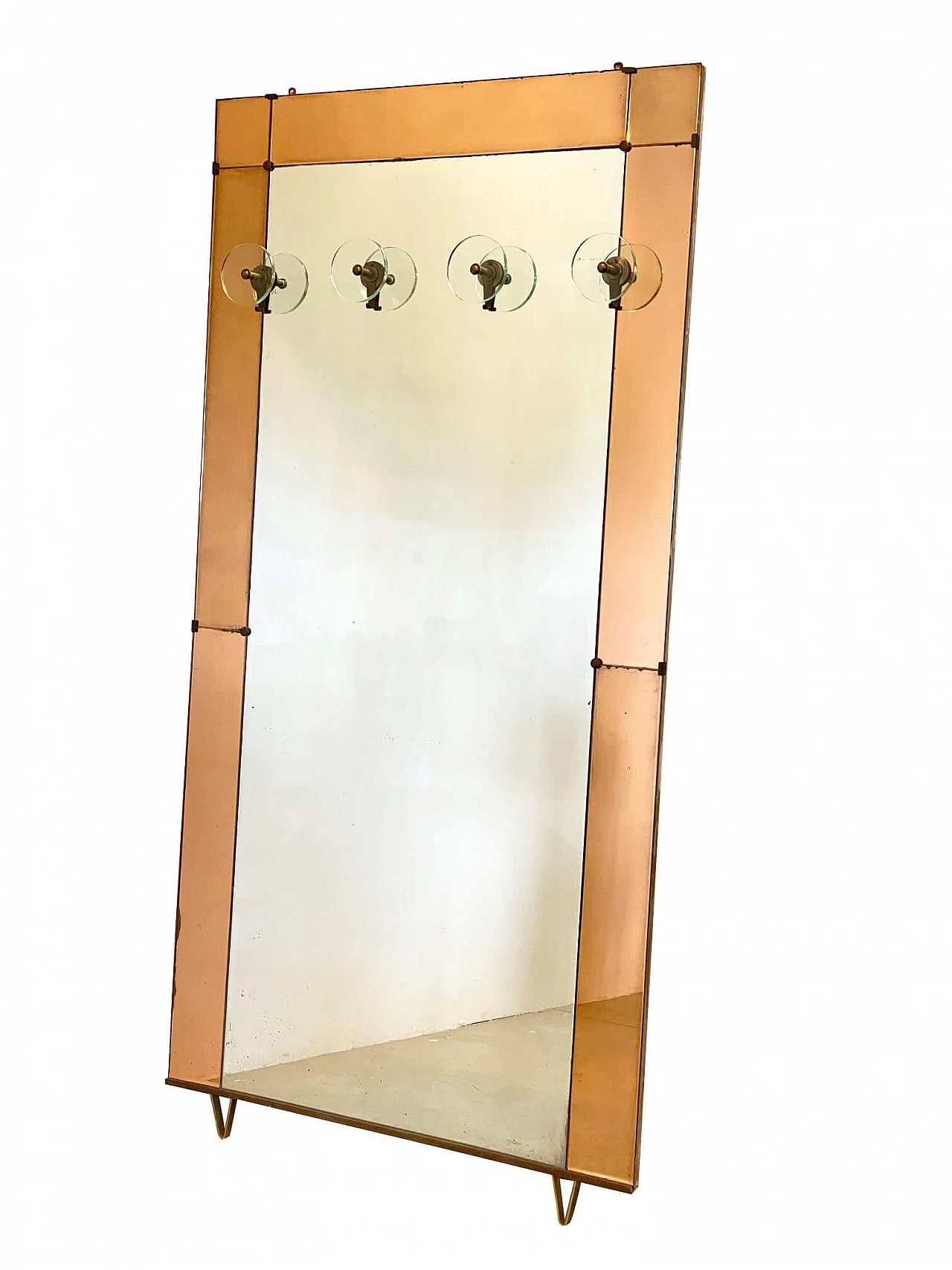 Specchio appendiabiti di Cristal Art, anni '60 1241307