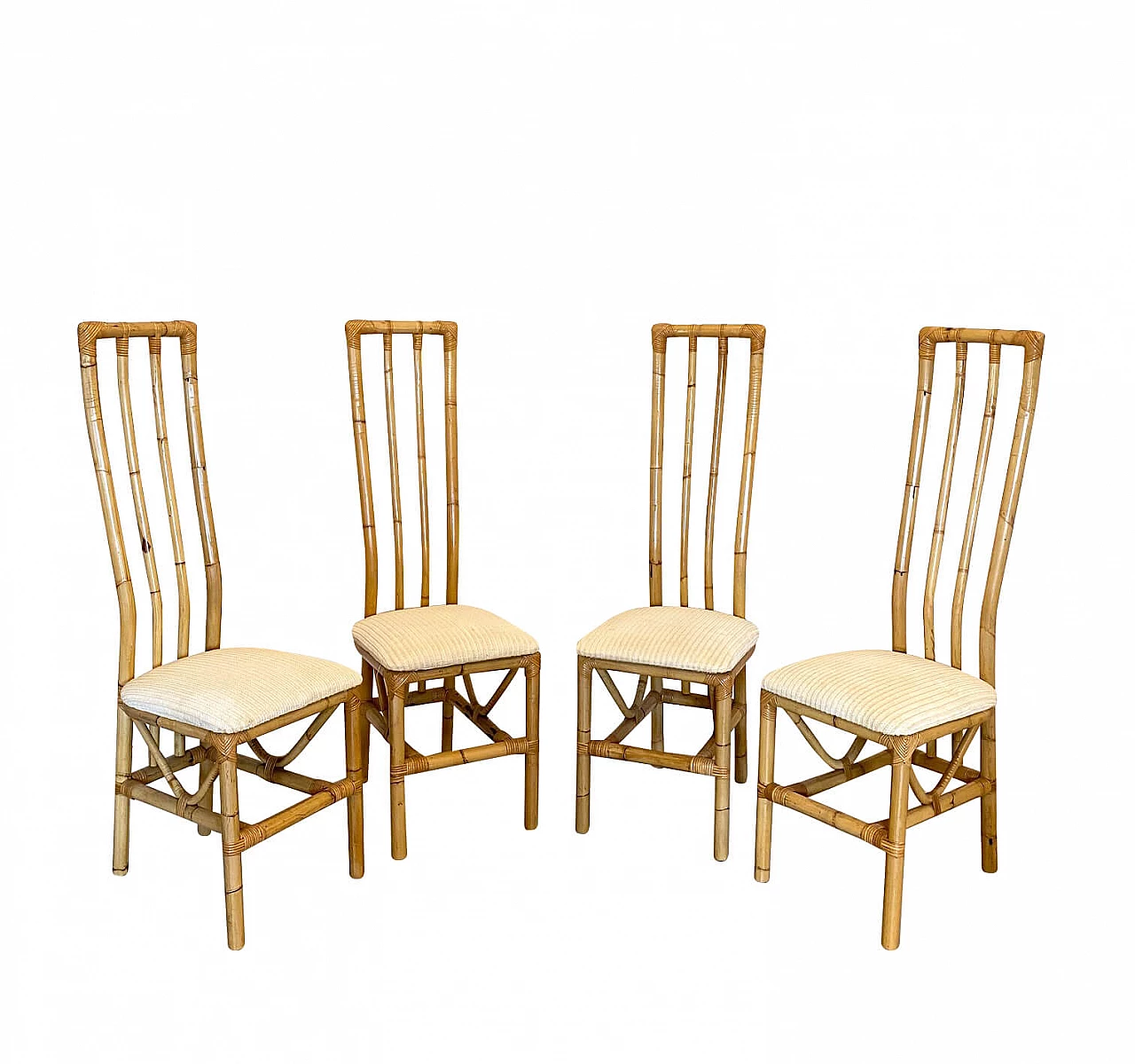 4 Sedie in bamboo, anni '70 1241365