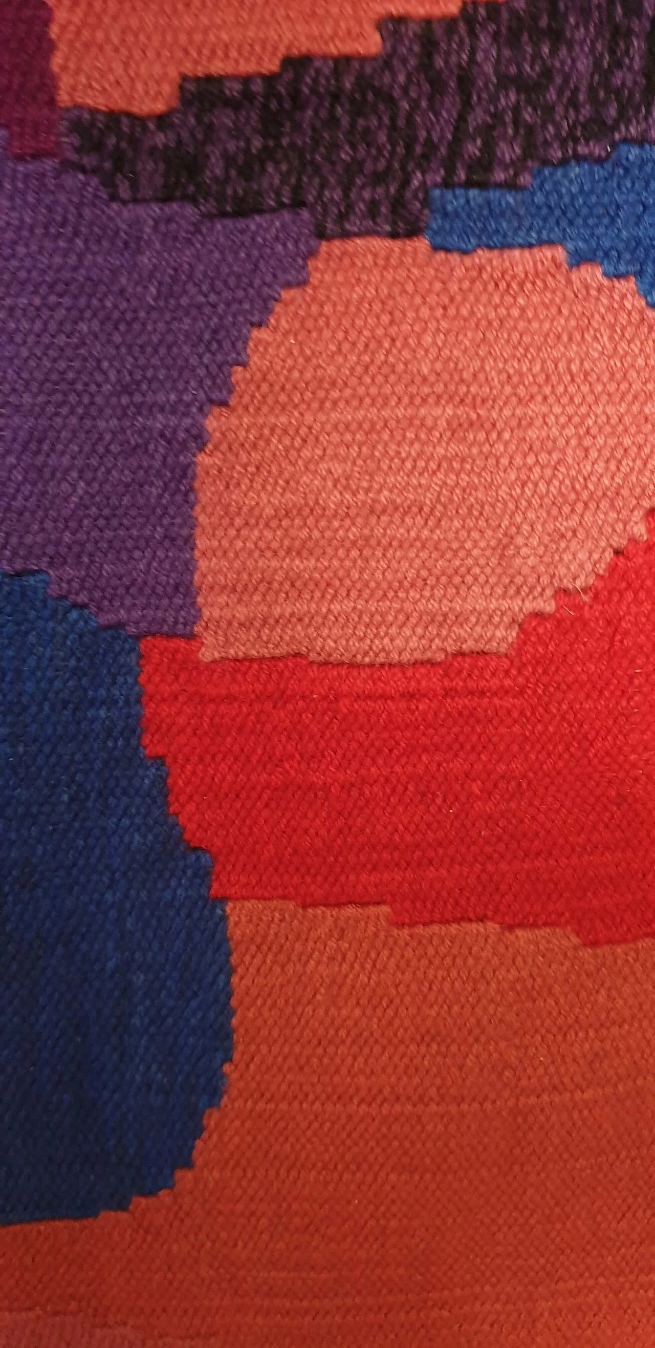 Arazzo polacco in lana di Zanasin, anni '70 1241509