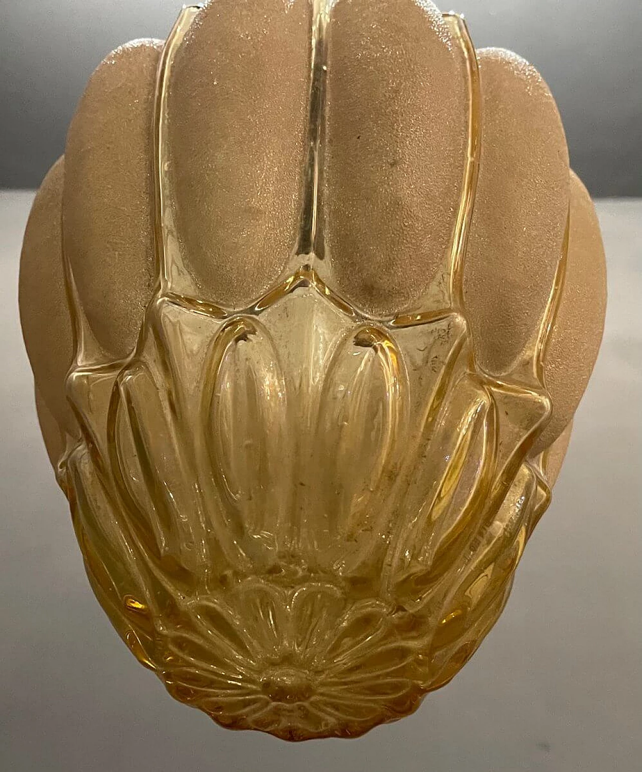 Lampada a sospensione in vetro, anni '60 1241569