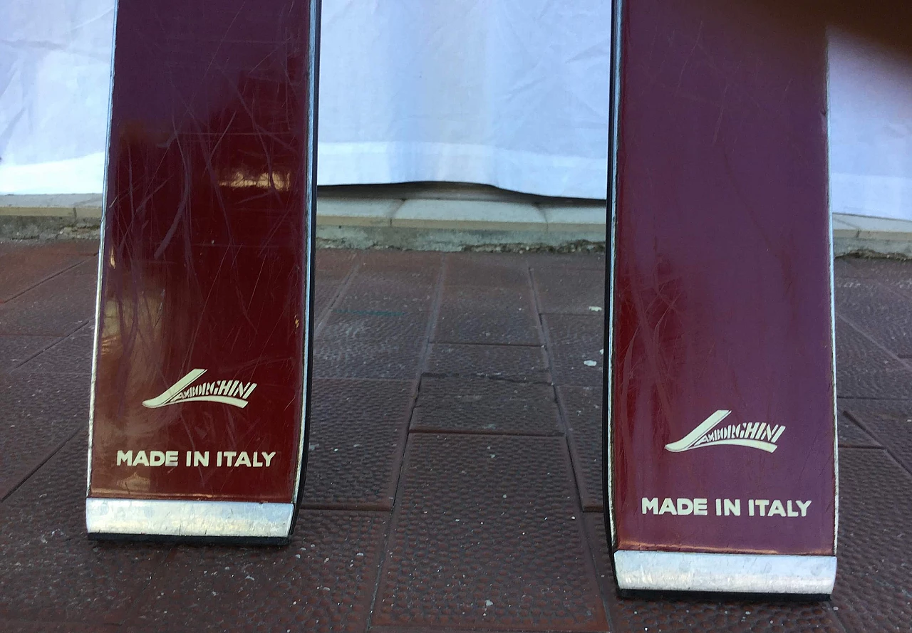2 Pairs of Lamborghini Fuego and VSS skis, 70s 1241836