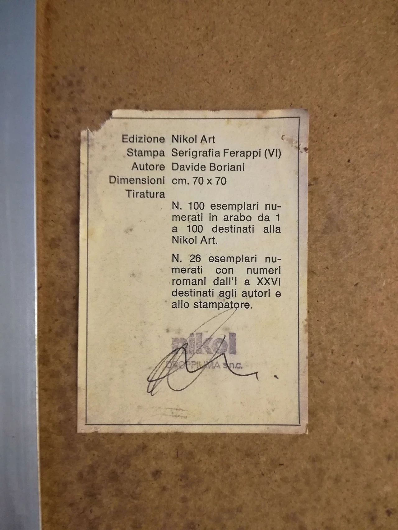 Grafica luminescente di Davide Boriani per Nikol Arte, 1973 1241846