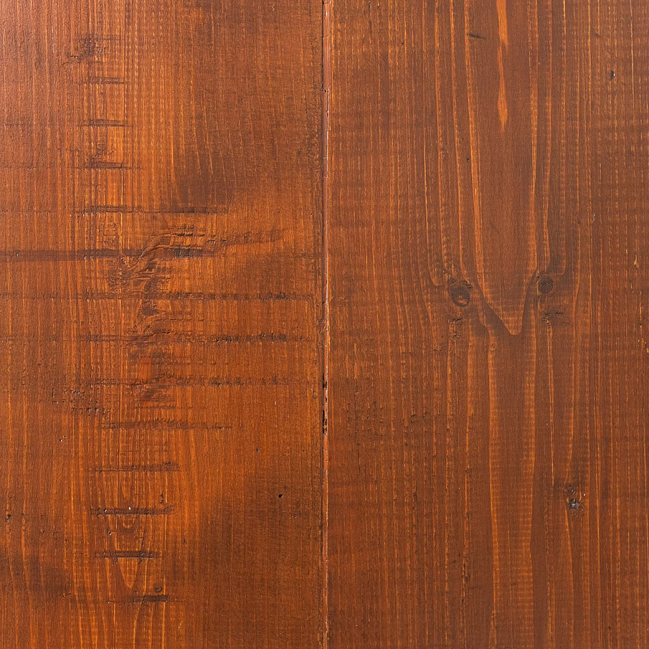 Cassettiera in legno di pino e vetro, anni '40 1241856