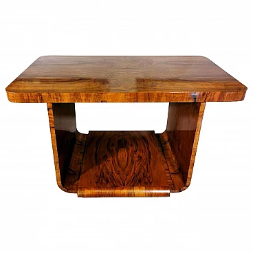 Art Deco coffee table in walnut briar, 20s