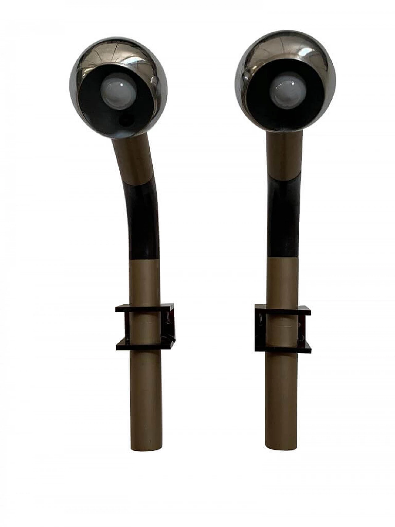 Pair of wall lamps in metal and bakelite, 1970s 1242080