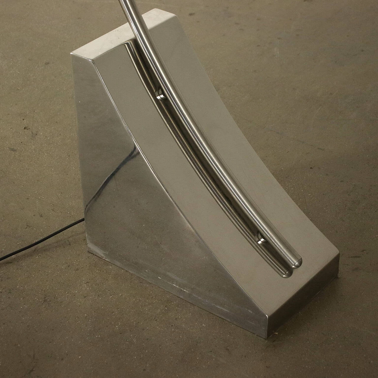 Extendable floor lamp in metal and chromed aluminium, 70s 1242142