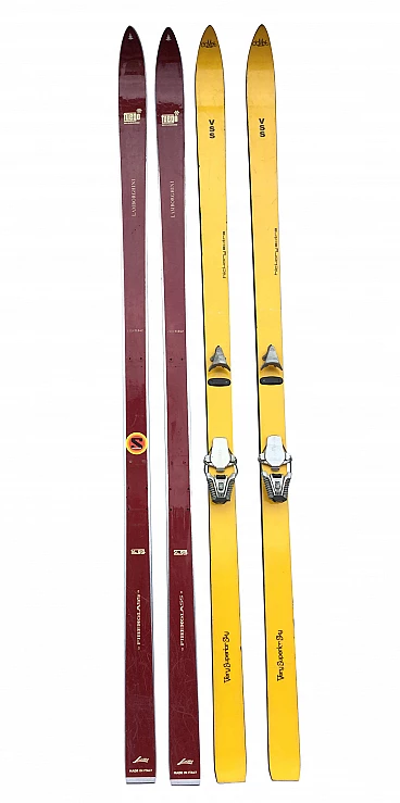 2 Pairs of Lamborghini Fuego and VSS skis, 70s