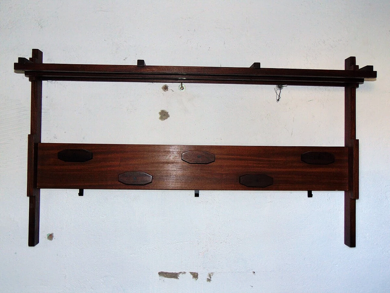 Coat rack in teak wood, 60s 1242482