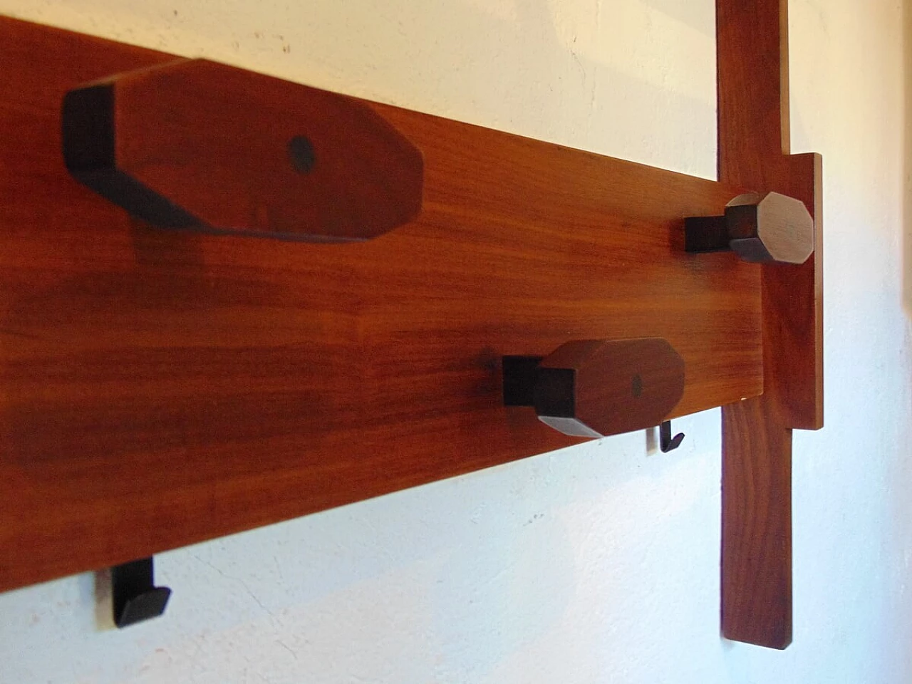 Coat rack in teak wood, 60s 1242484