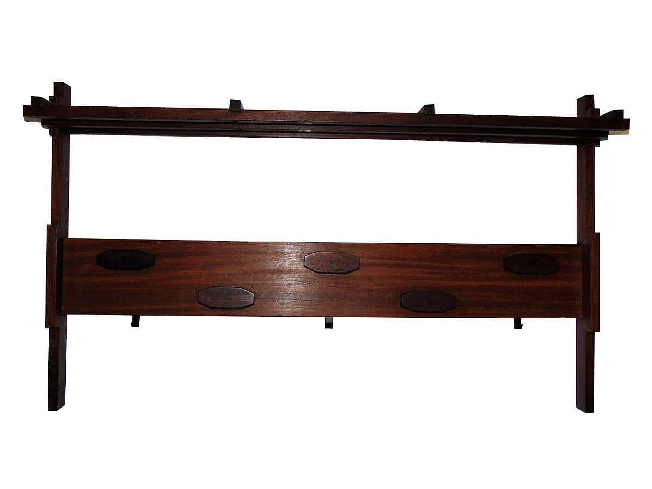 Coat rack in teak wood, 60s 1242565