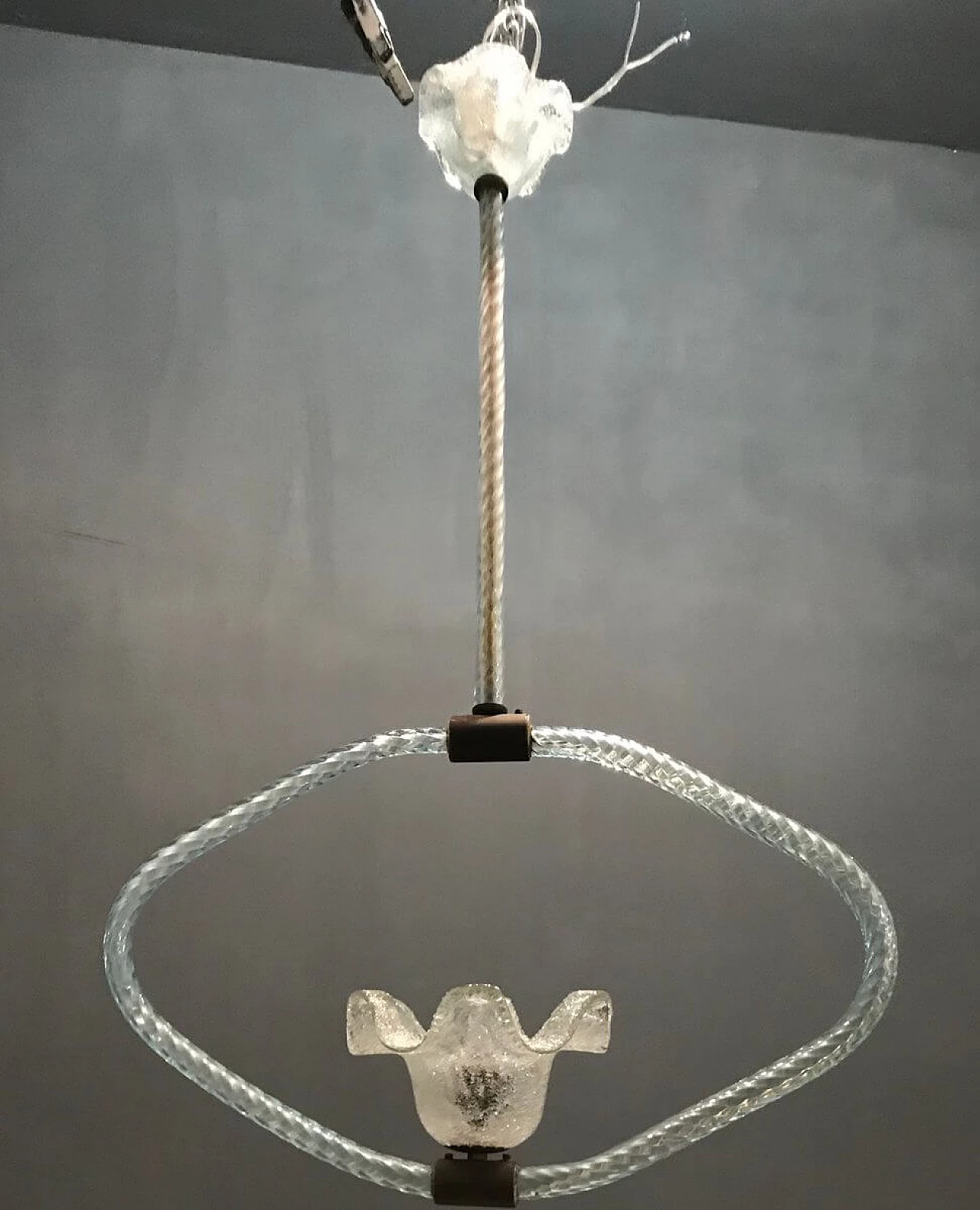 Art Deco Murano glass chandelier by Ercole Barovier, 1940s 1242581
