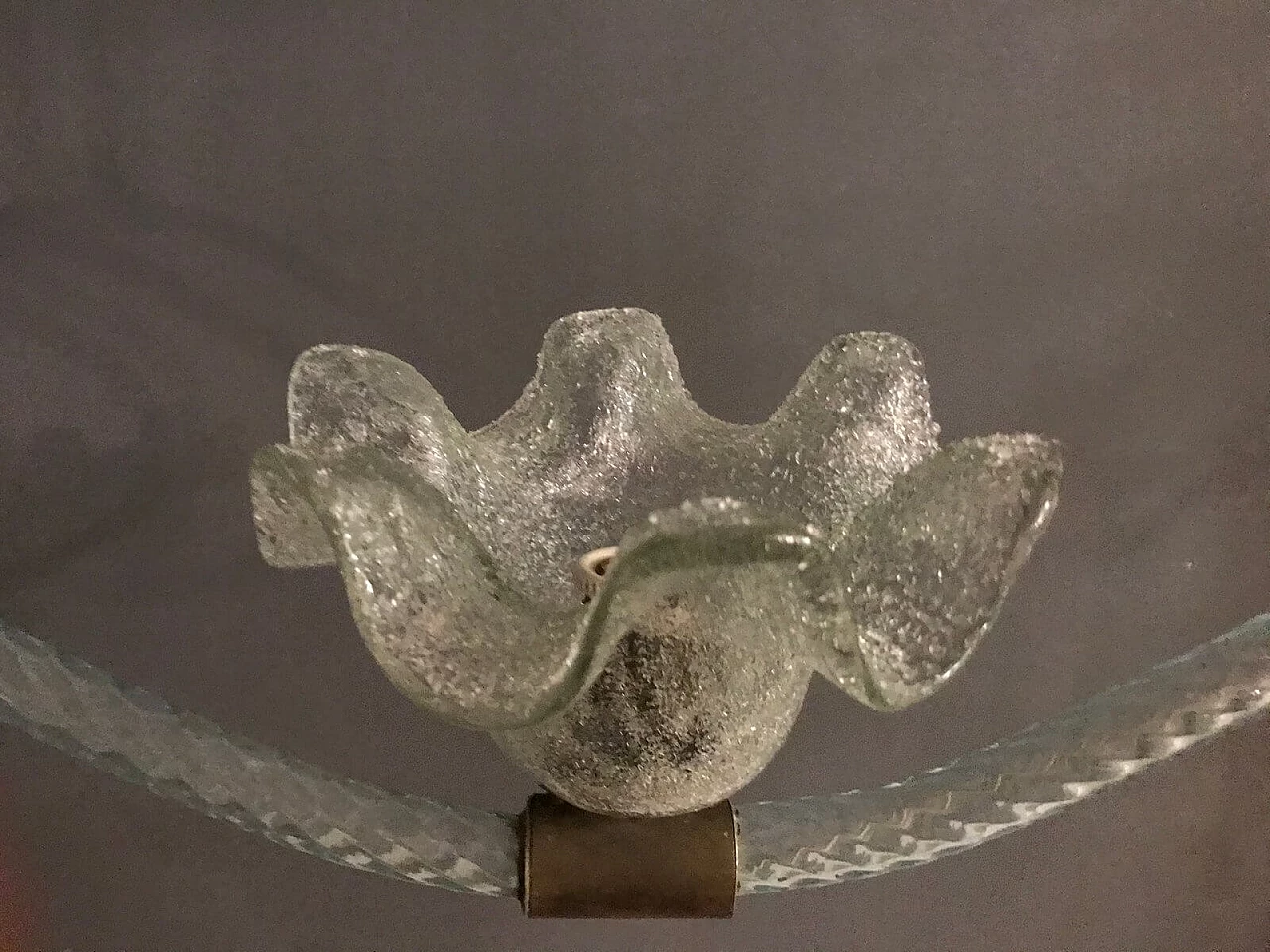 Lampadario Art Deco in vetro di Murano di Ercole Barovier, anni '40 1242583