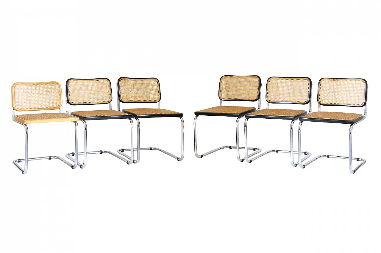 6 Chairs model Cesca by Marcel Breuer for Gavina, 60s 1242656