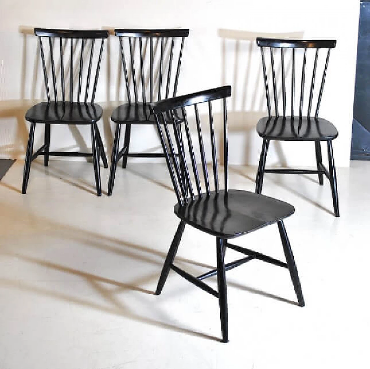 4 Chairs in wood by Hagafors, 60s 1242698