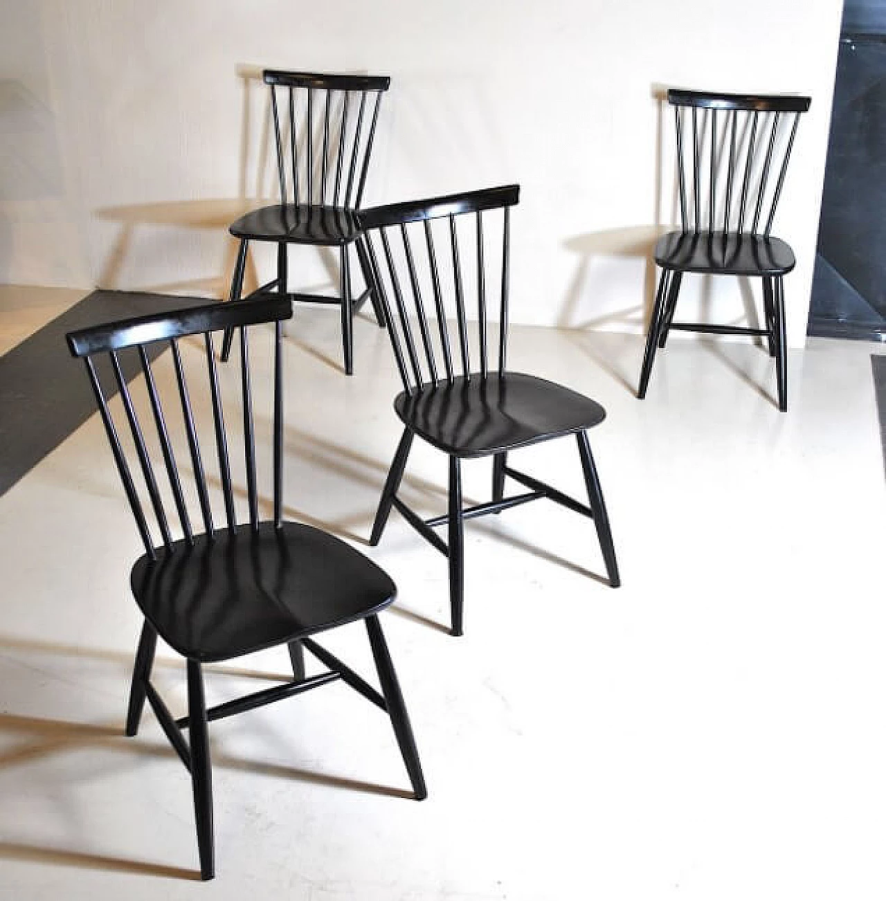 4 Chairs in wood by Hagafors, 60s 1242699