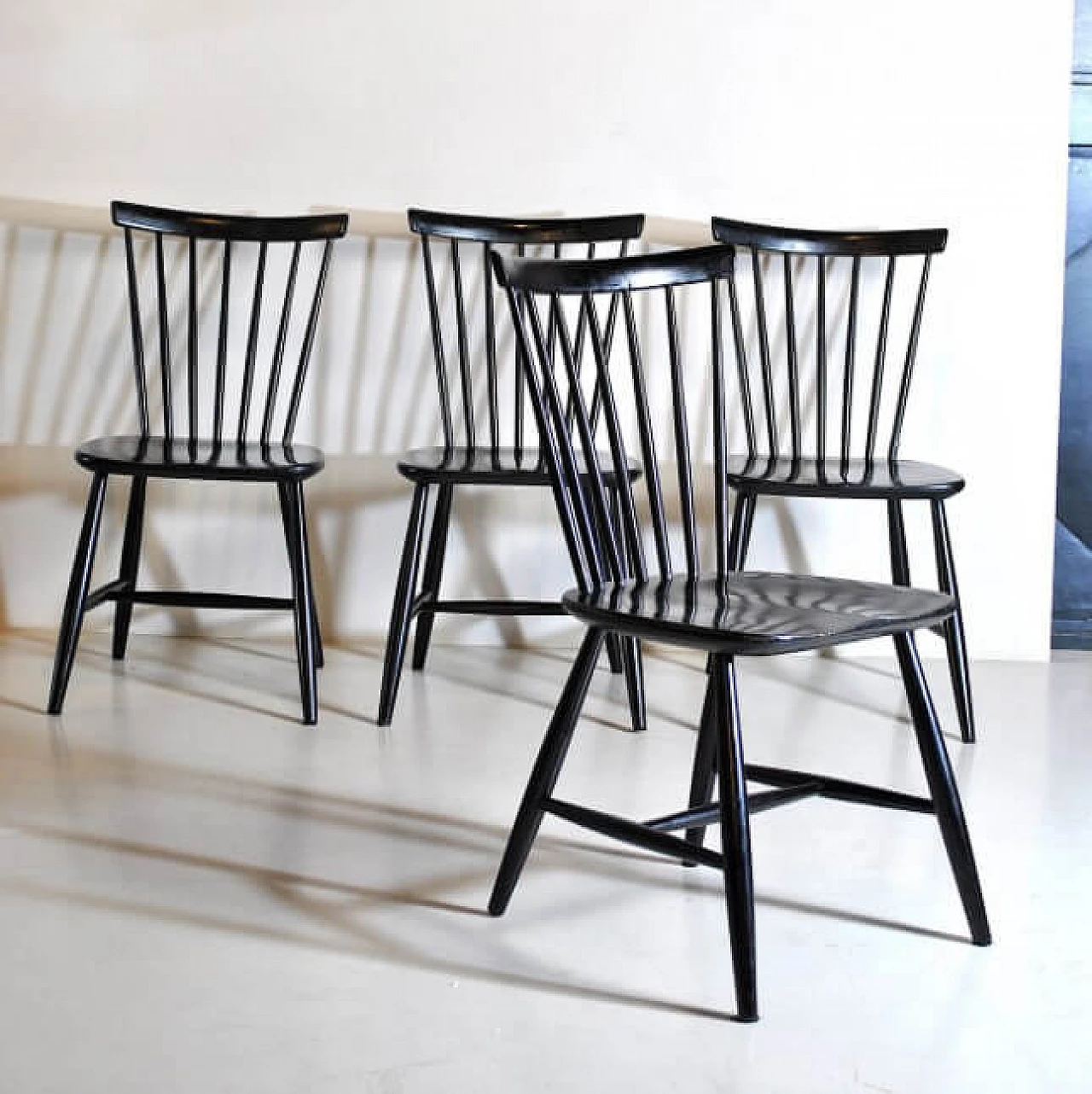 4 Chairs in wood by Hagafors, 60s 1242701