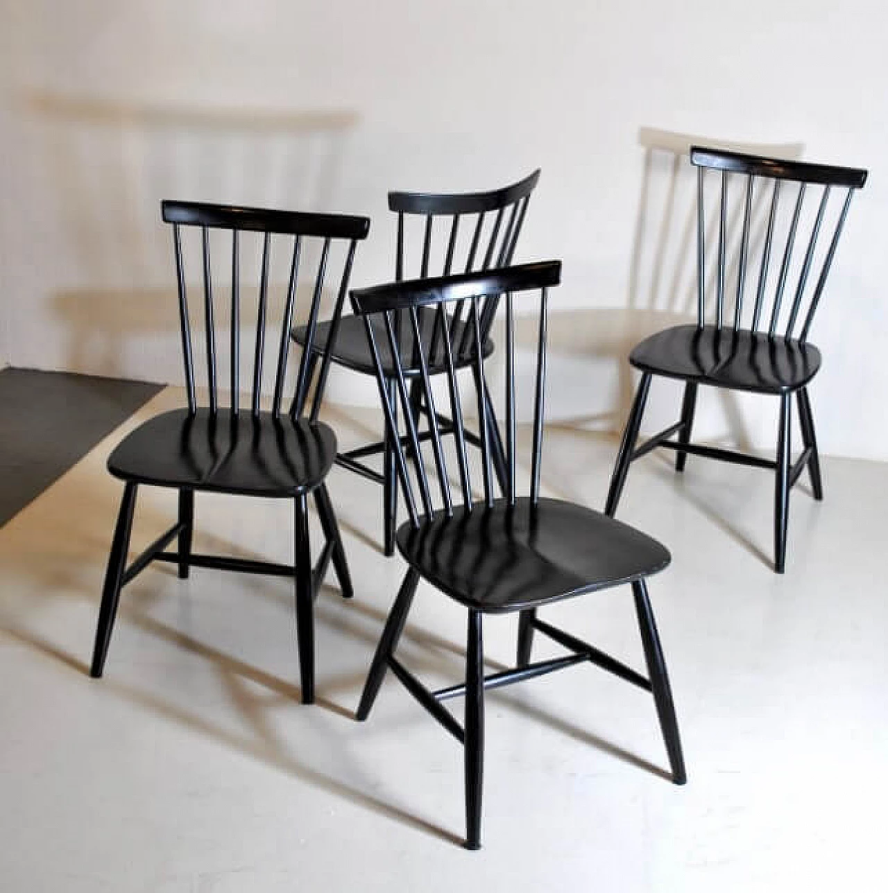 4 Chairs in wood by Hagafors, 60s 1242703