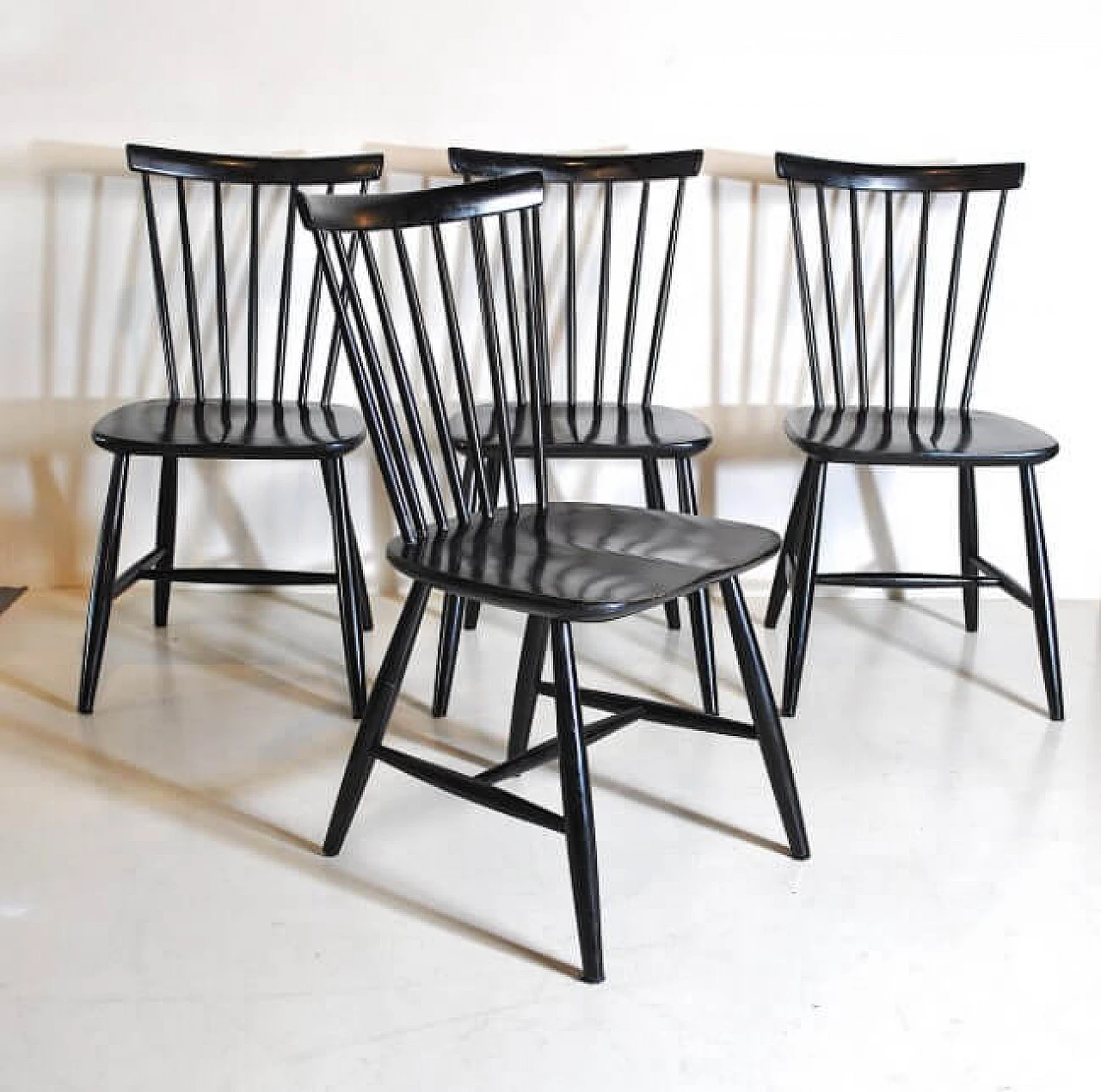4 Chairs in wood by Hagafors, 60s 1242705