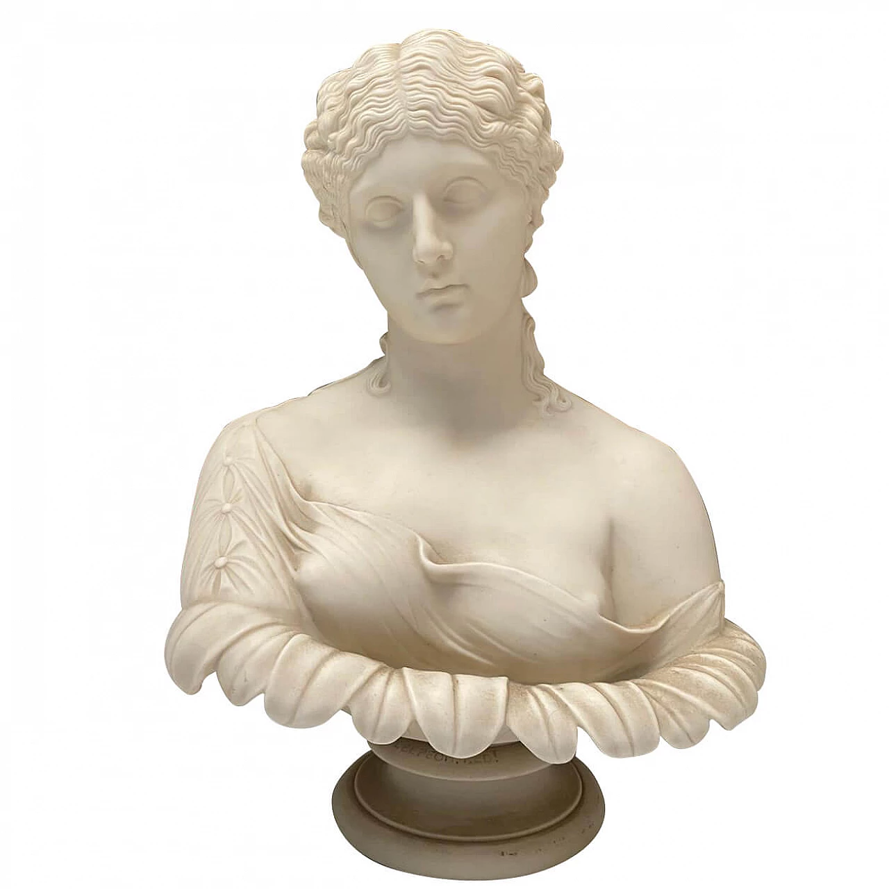 Bust of woman in biscuit, 19th century 1243025