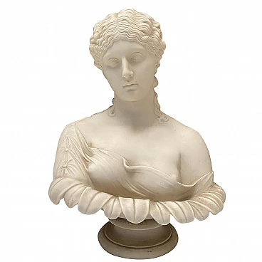Bust of woman in biscuit, 19th century