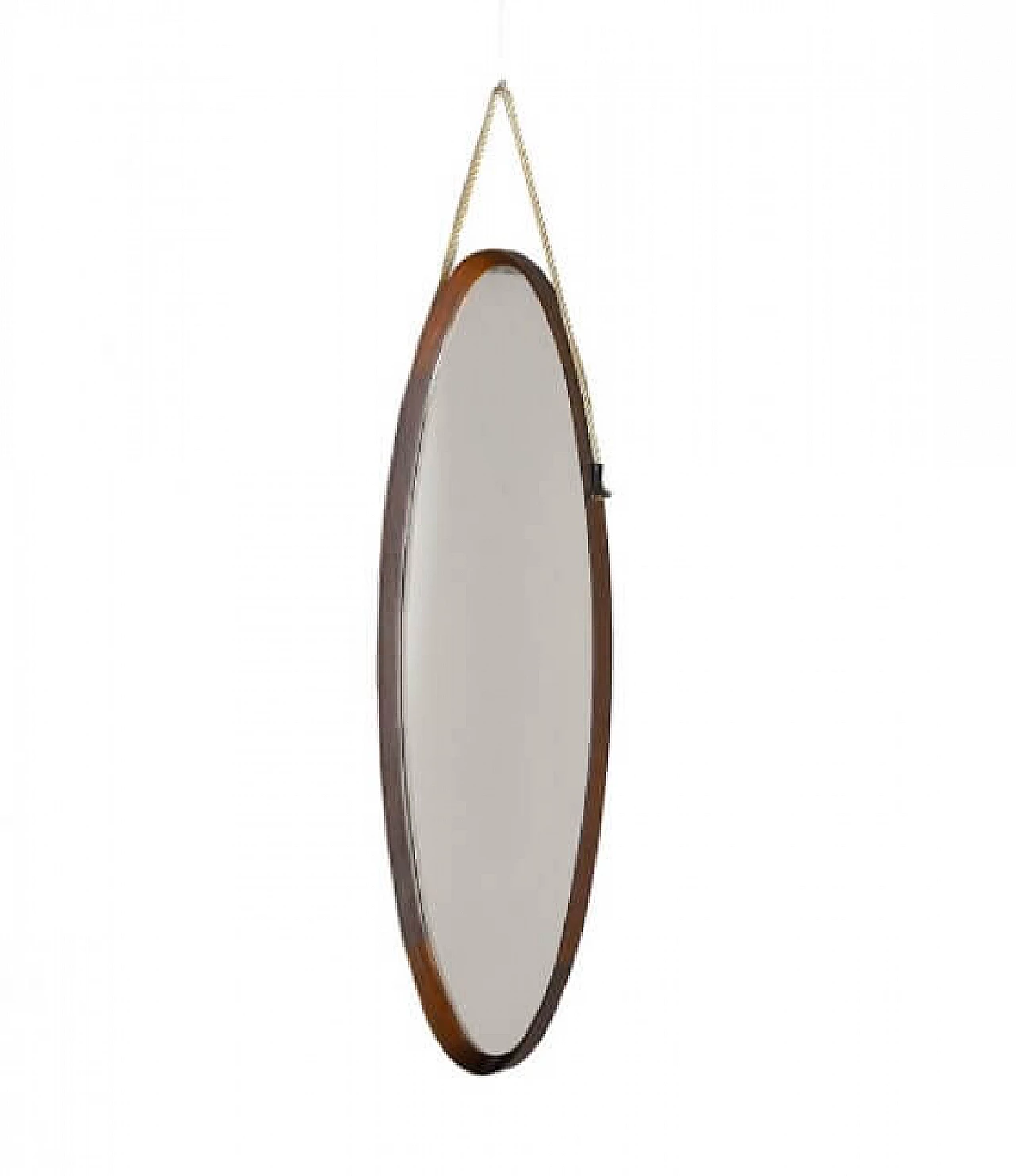 Specchio con cornice in legno di pero, anni '60 1243053